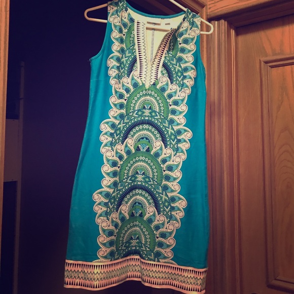 New York & Company Dresses & Skirts - New York and Company Blue and Green Summer Dress